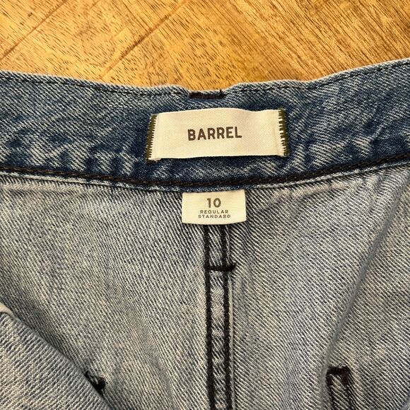 NWT American Eagle AE77 Premium Barrel Jeans Womens 10 Light Wash Ankle Denim - Picture 6 of 14